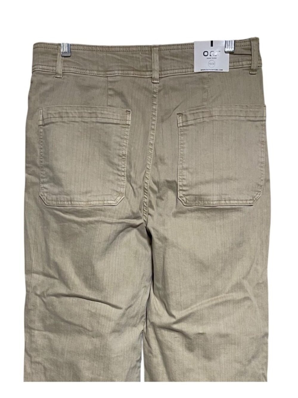 OAT New York High-Rise Wide-Leg Utility Pants Beige Denim Jeans Womens 10/30 - Picture 7 of 10
